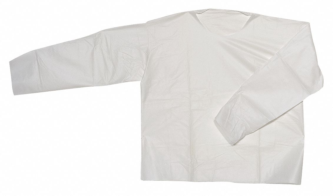 Disposable Collared Shirt, 2XL, White