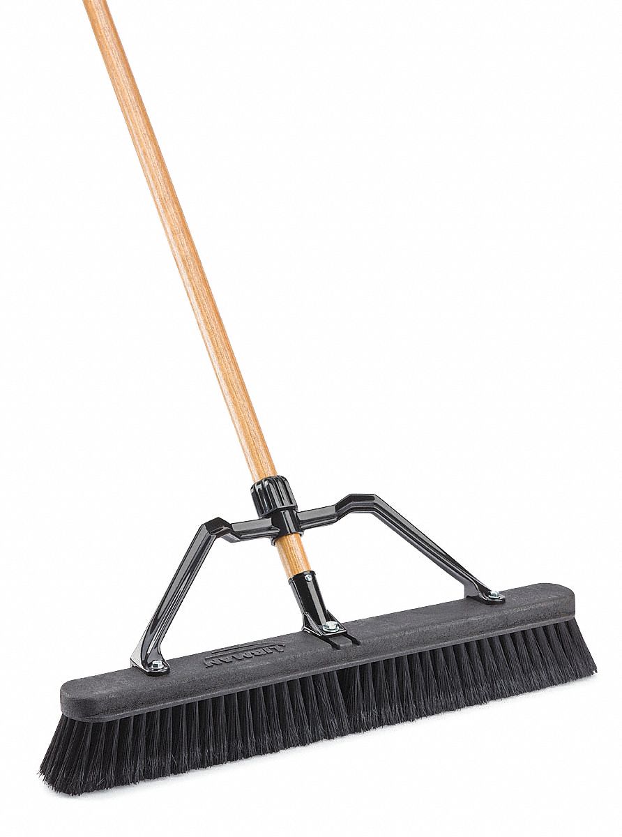 Push Broom, Soft Polymer, Hrdwd Blk