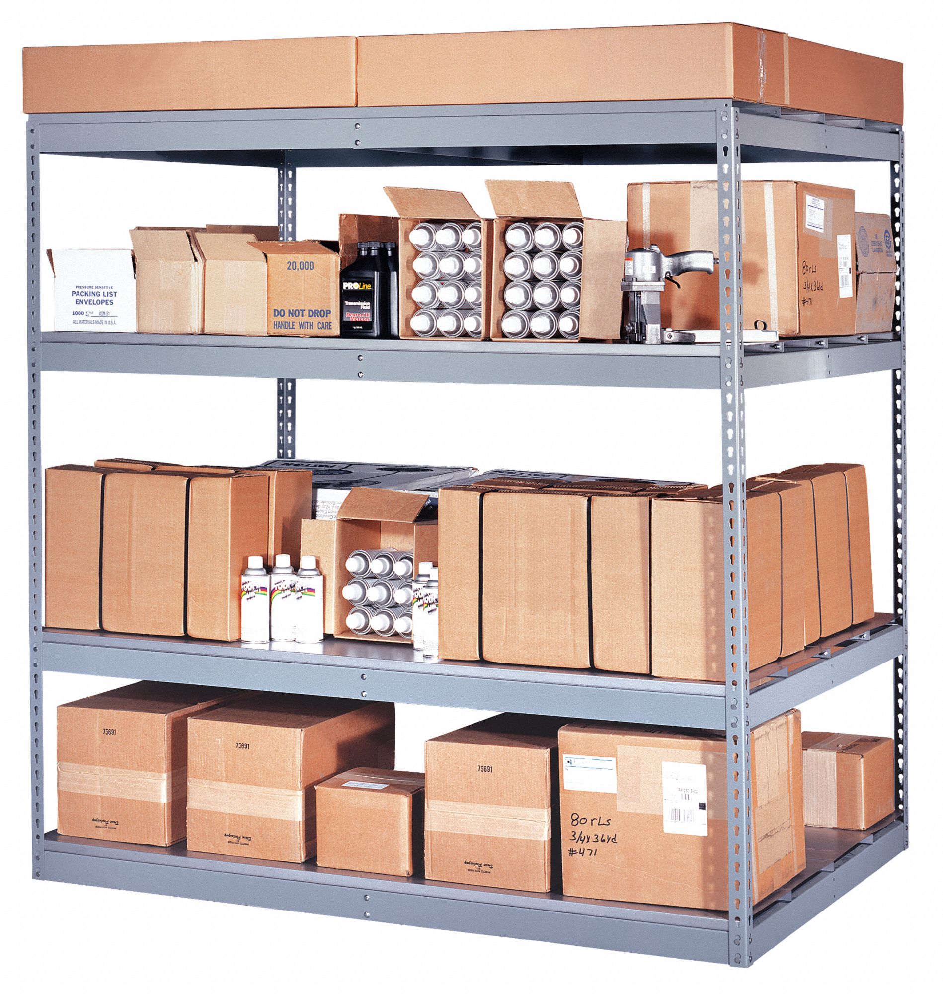 Boltless Bulk Storage Rack, 96In Wx84In H