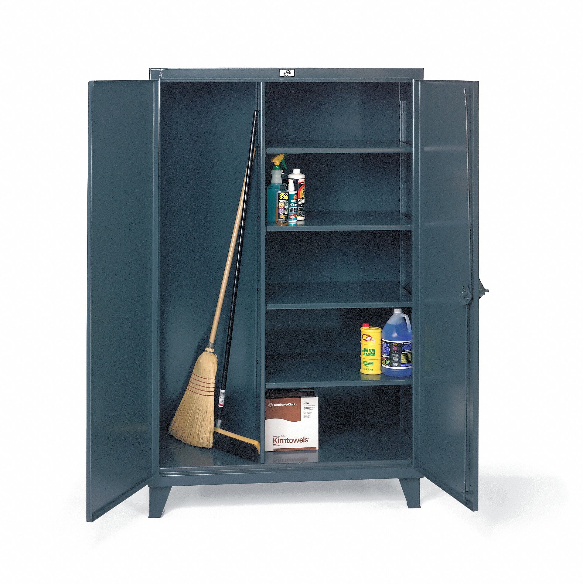 Janitorial Storage Cabinet, Dark Gray
