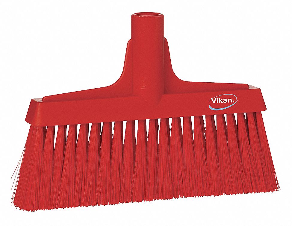 Synthetic Lobby Broom, Red, 9-1/2 In