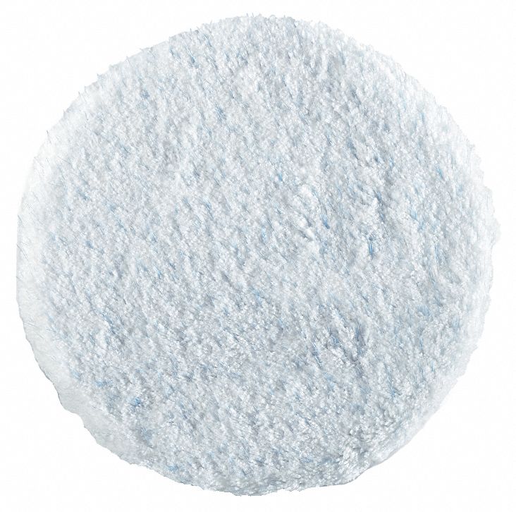 Polishing Pad, 7-11/16 In Dia, Fleece