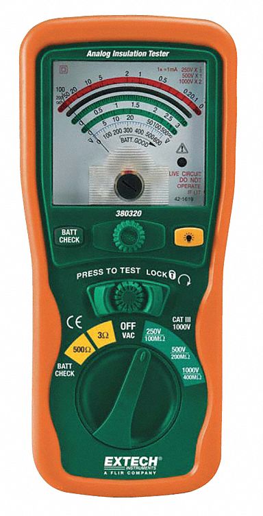 Battery Operated Megohmmeter, 1000VDC