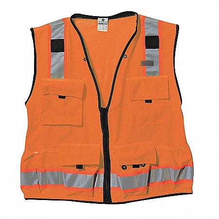 High Visibility Vest, Class 2, 5XL, Orange