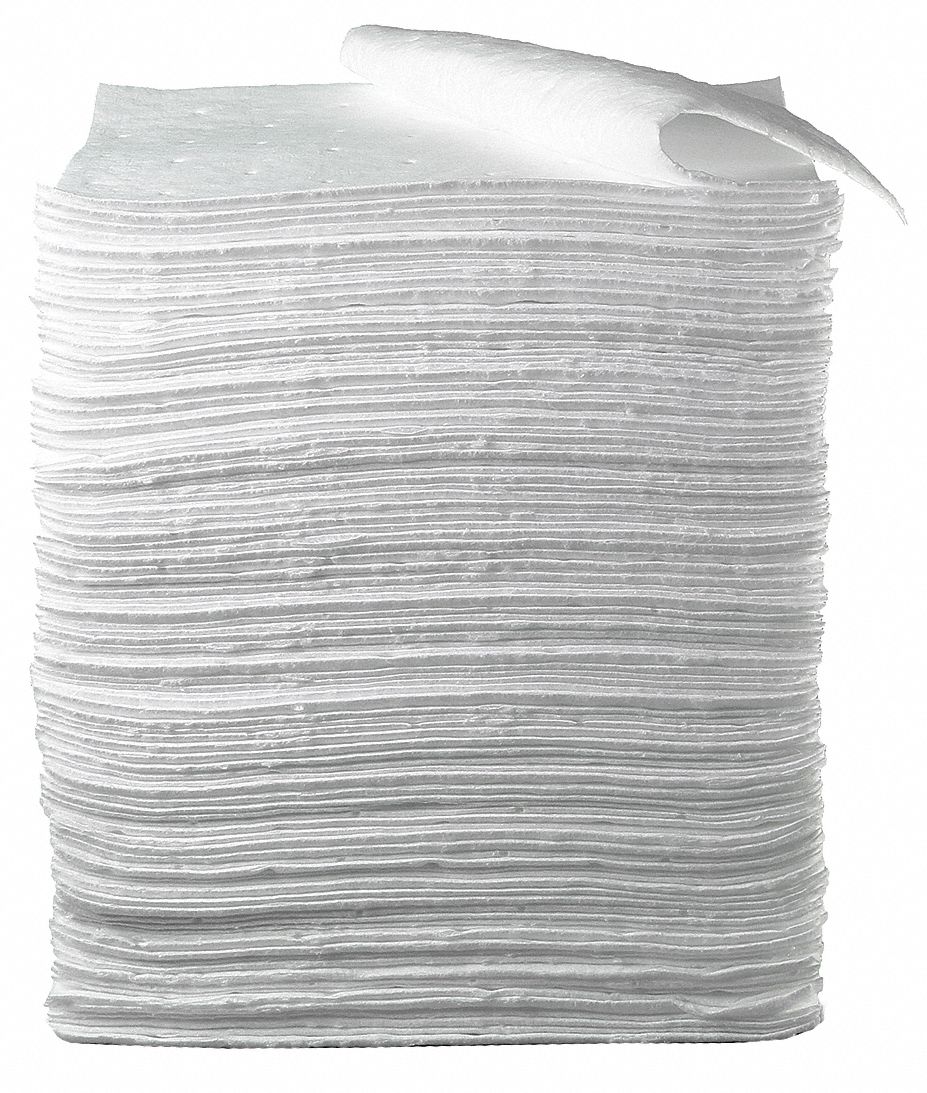 Absorbent Pads, 17 In. W, 19 In. L, PK 100