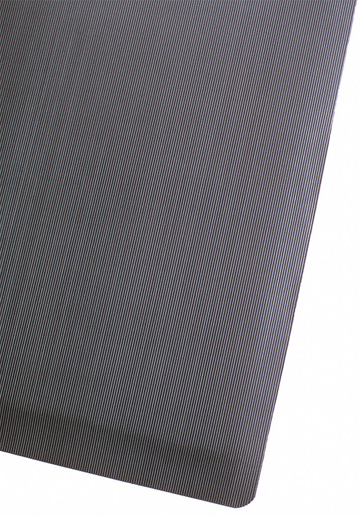 Anti-Fatigue Mat, Rubber/PVC, Blk, 2 x 3 ft
