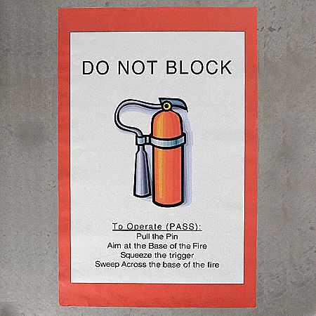 Floor Fire Exit Sign, 36 x 42 In.