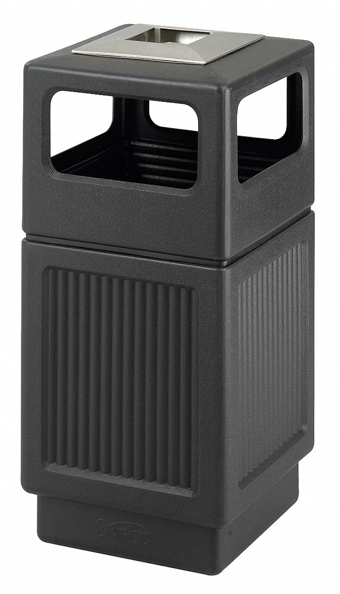 Ash/Trash Receptacle, 38 G, Black