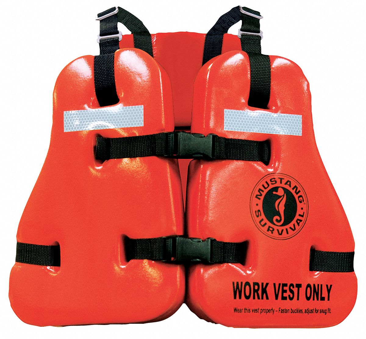 Work Vest, Vinyl, Size Universal, Orange