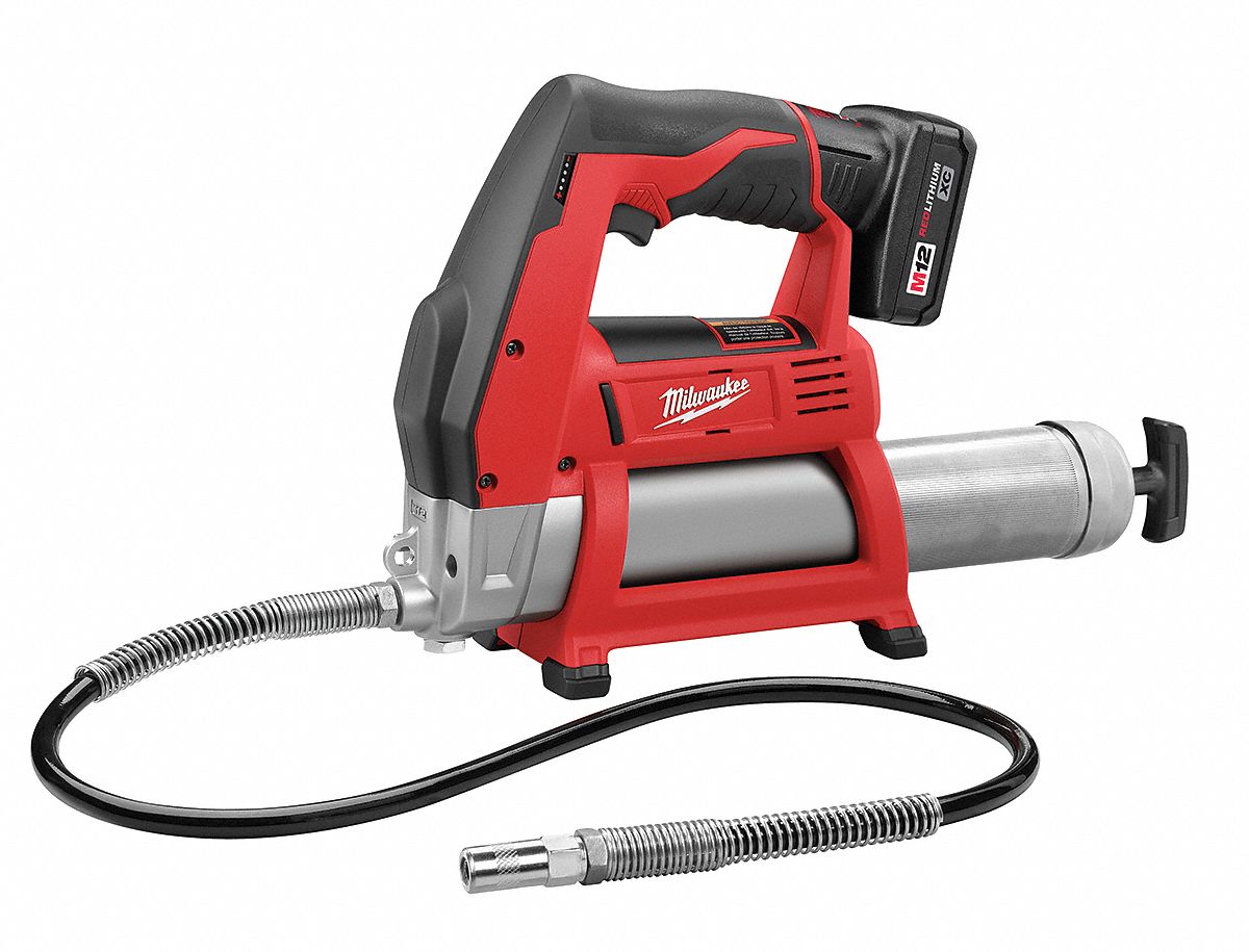 MILWAUKEE Cordless Grease Gun, 12V, 14 oz, 8000 PSI   Grease Guns 