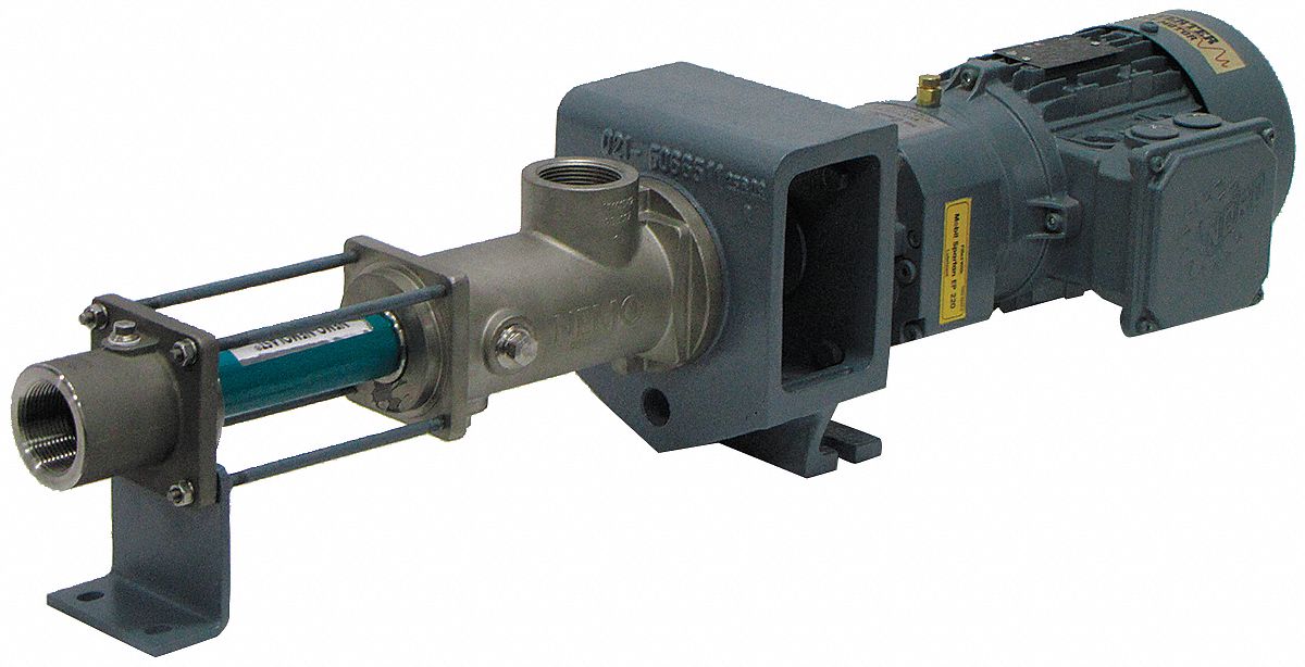 NETZSCH Metering Pump, 1/3 HP, 90VDC, 8 gph   Progressive Cavity Pumps 