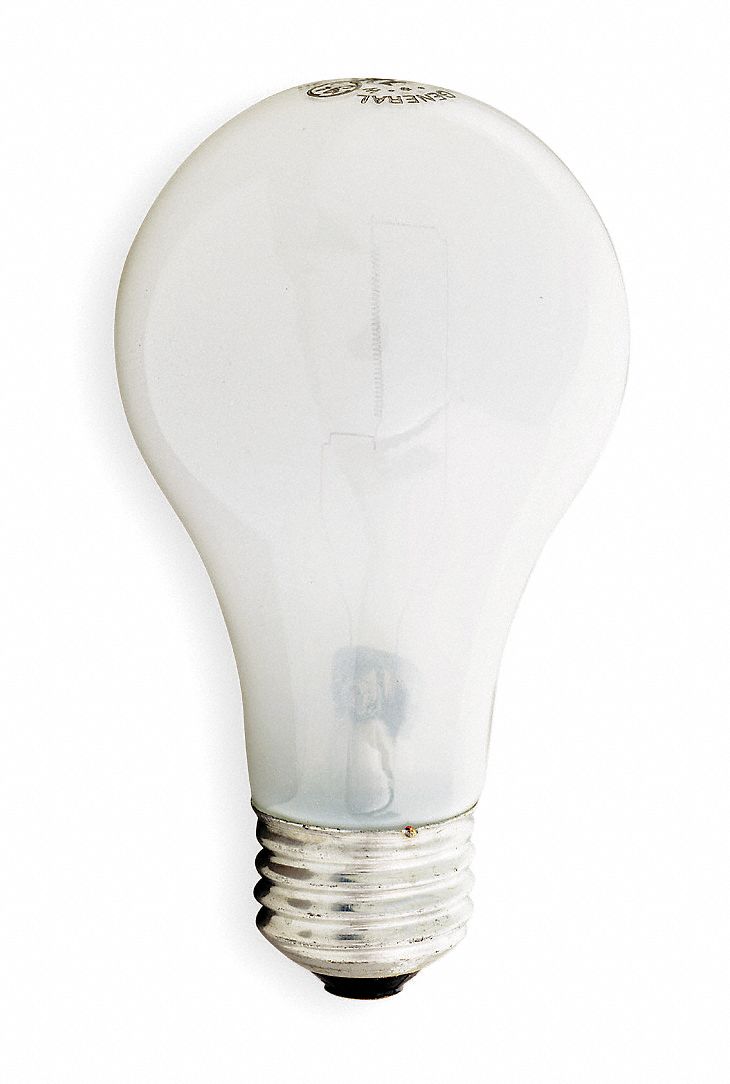 GE LIGHTING Incandescent Light Bulb, A19, 100W   Incandescent Lamps 